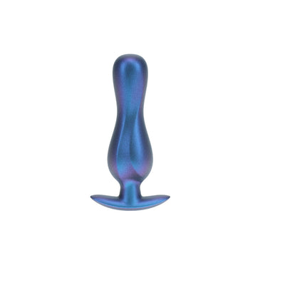 OUCH! Curvy Anal Plug - Metallic Blue - Metallic Blue 11.7 cm Butt Plug