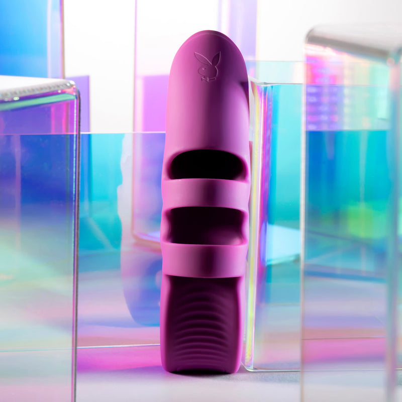 Playboy Pleasure LEND A HAND - Purple USB Rechargeable Finger Vibrator