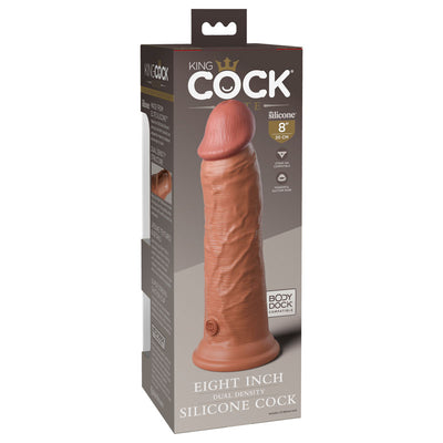 King Cock Elite 8'' Dual Density Cock - Tan - Tan 20.3 cm Dong