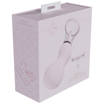 PUMPED Sensual Auto Vulva & Brest Pump - Pink - Pink USB Rechargeable Ladies Pump