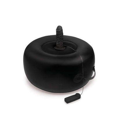 Whipsmart Inflatable Vibrating Love Seat - Black Inflatable Cushion with 6'' Vibrating Dong