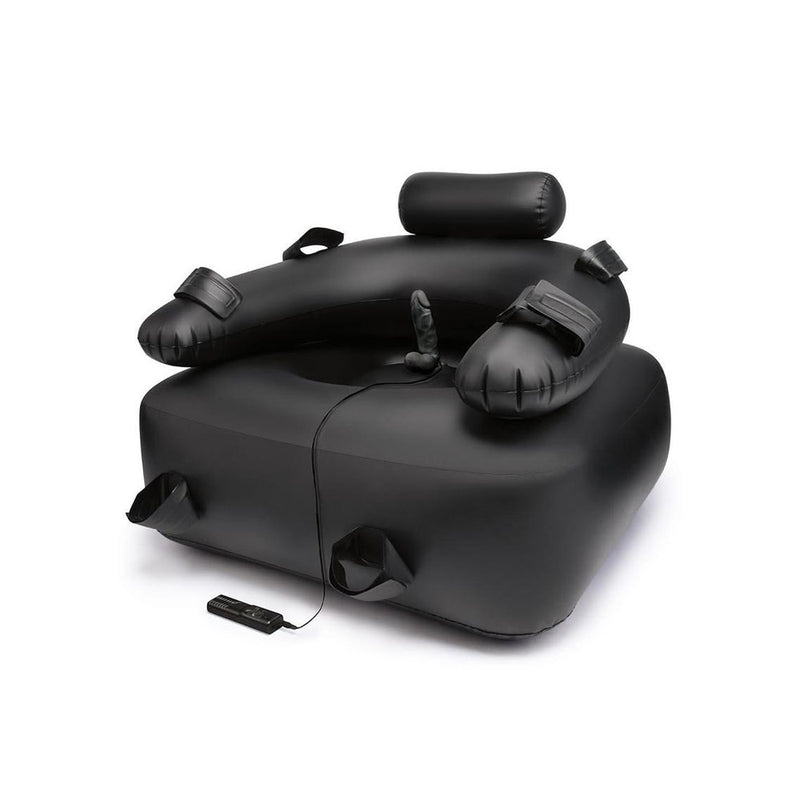 Whipsmart Inflatable Bondage Chair - Black Inflatable Chair with 6&