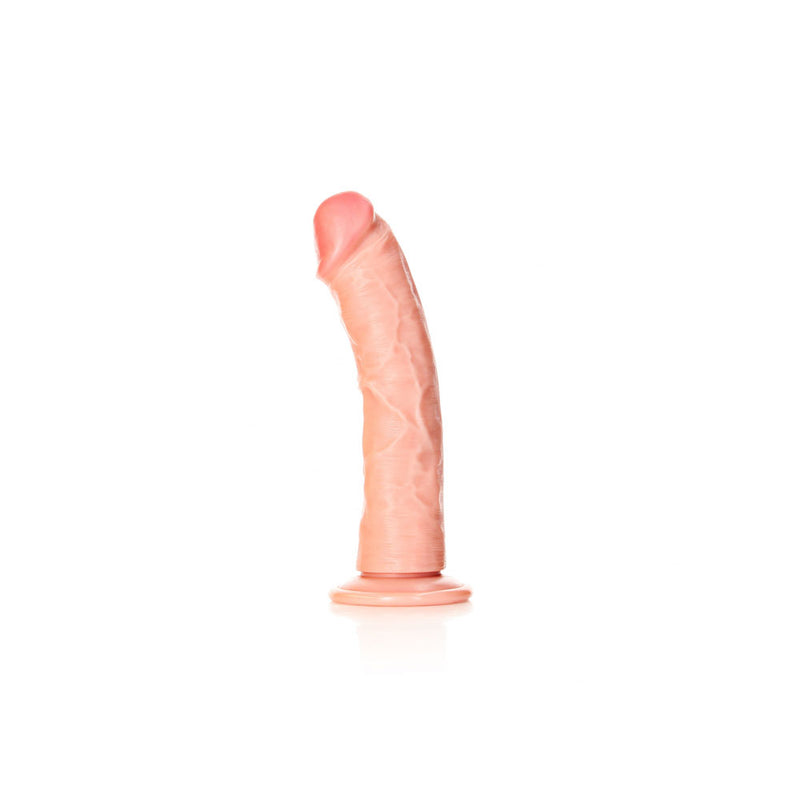 REALROCK Realistic Regular Curved Dildo with Suction Cup - 20 cm