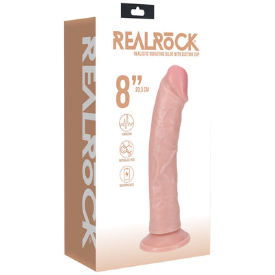 REALROCK 20cm Vibrating Cock - Flesh