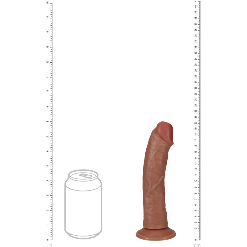 REALROCK 20cm Vibrating + Rotating Cock - Tan