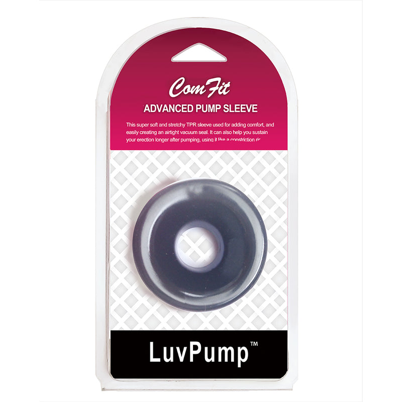 LuvPump ComFit Silicone Sleeve - Black - Black Universal Penis Pump Sleeve