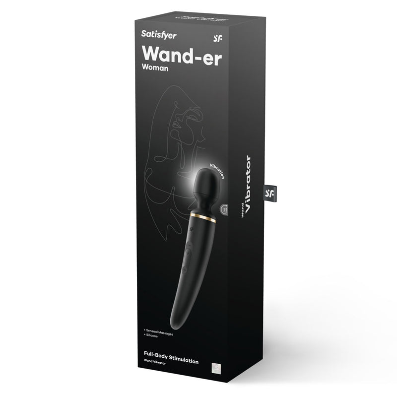 Satisfyer Wand-er Woman - Black USB Rechargeable Massager Wand