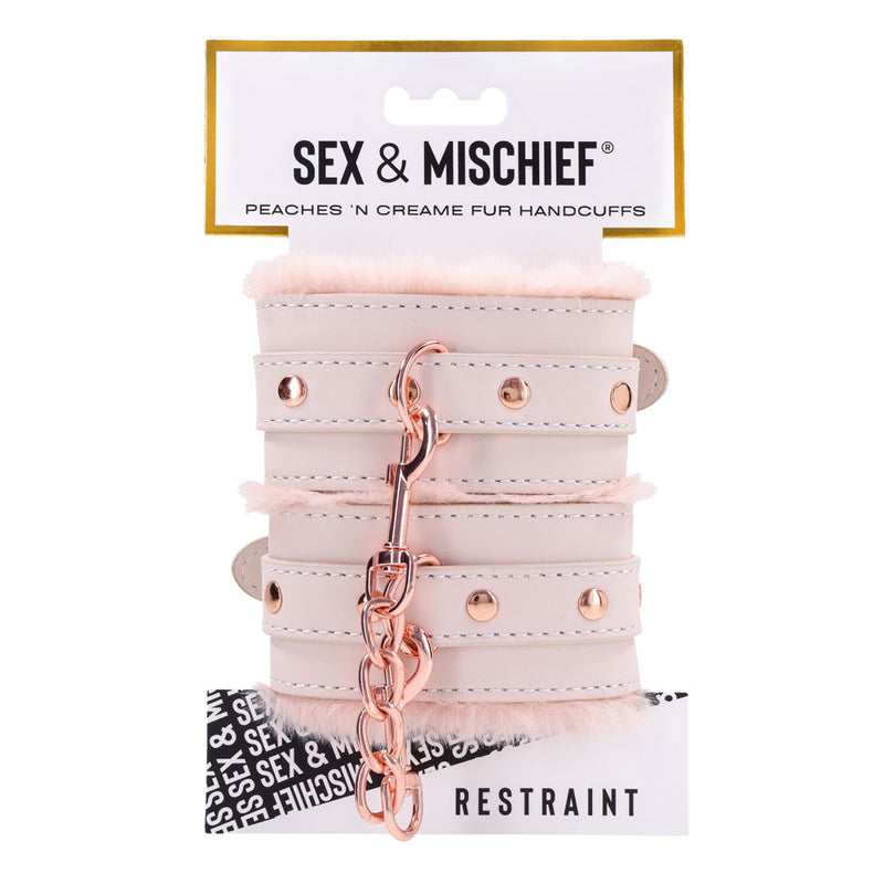 Sex & Mischief Peaches n CreaMe Fur Handcuffs