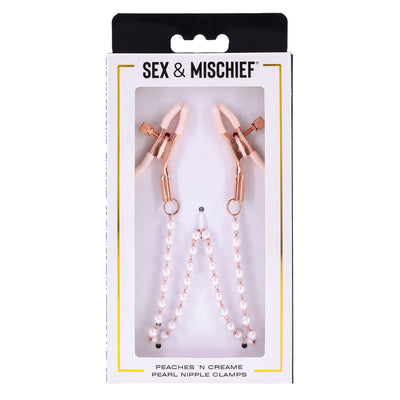 Sex & Mischief Peaches n CreaMe Pearl Nipple Clamps