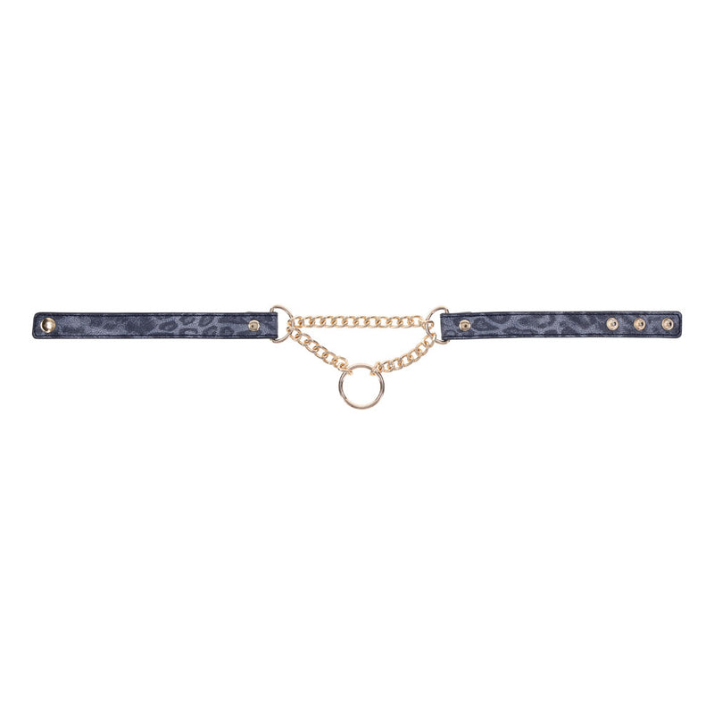 Sex & Mischief Cougar Day Collar - Navy Blue/Gold Collar