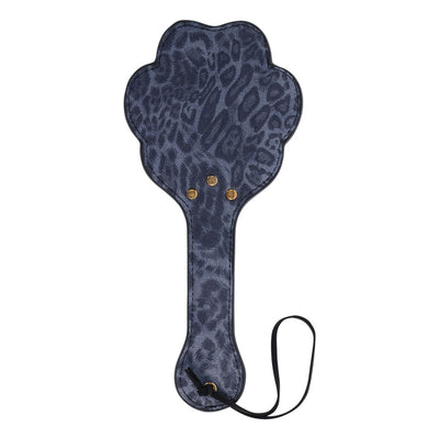 Sex & Mischief Cougar Paw Paddle - Navy Blue/Gold Spanking Paddle