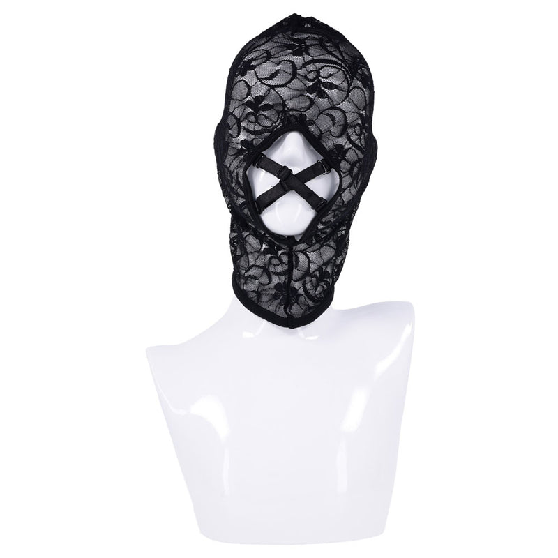 Sex & Mischief Lace Hush Hood - Black Hood
