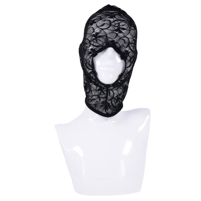 Sex & Mischief Lace Hush Hood - Black Hood