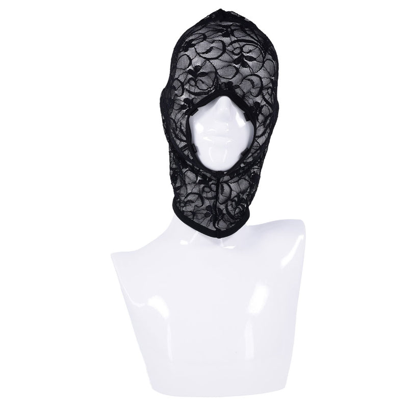 Sex & Mischief Lace Hush Hood - Black Hood