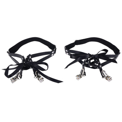 Sex & Mischief Laced Up Garters - Black Garters