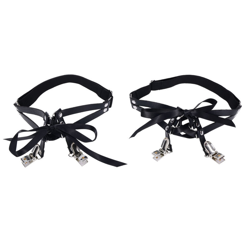 Sex & Mischief Laced Up Garters - Black Garters