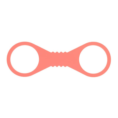 Sex & Mischief Peaches n CreaMe Large Silicone Cuffs - Peach Large Silicone Restraints