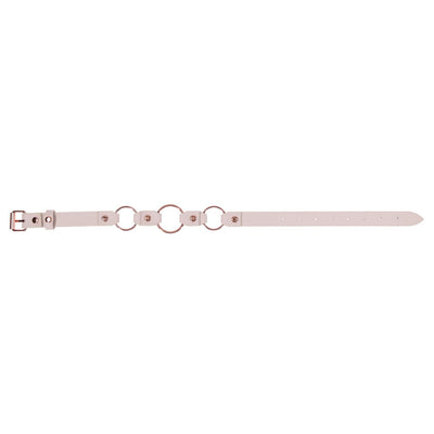 Sex & Mischief Peaches n CreaMe Ring Day Collar - Peach Bondage Collar