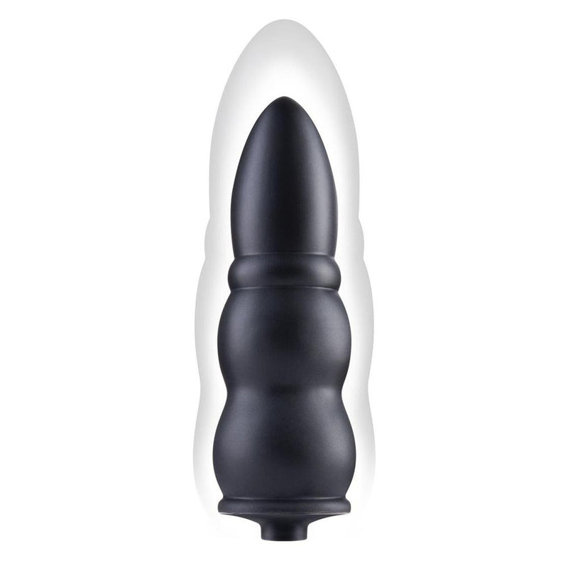 Size Up 5.5 Inch Ripple Inflatable Butt Plug - Black 15.2 cm Inflatable Butt Plug