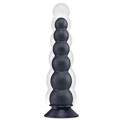 Size Up 7 Inch Ripple Inflatable Butt Plug - Black 20.3 cm Inflatable Butt Plug