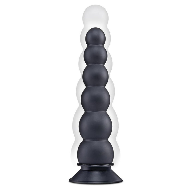 Size Up 7 Inch Ripple Inflatable Butt Plug - Black 20.3 cm Inflatable Butt Plug
