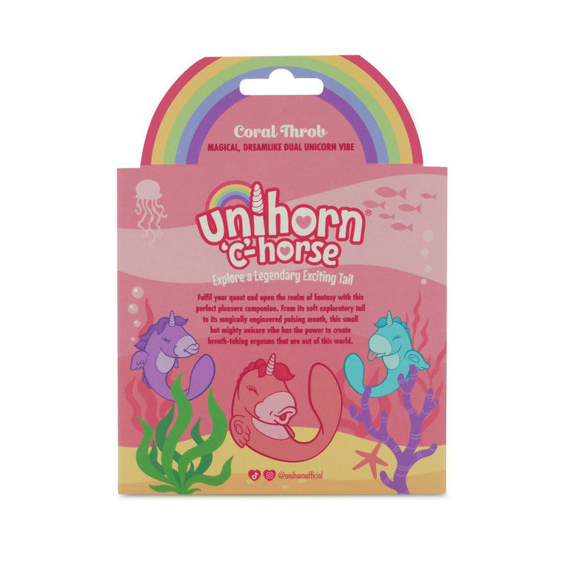 Unihorn - C Horse - Coral Throb - Coral USB Rechargeable Dual Unicorn Vibrator