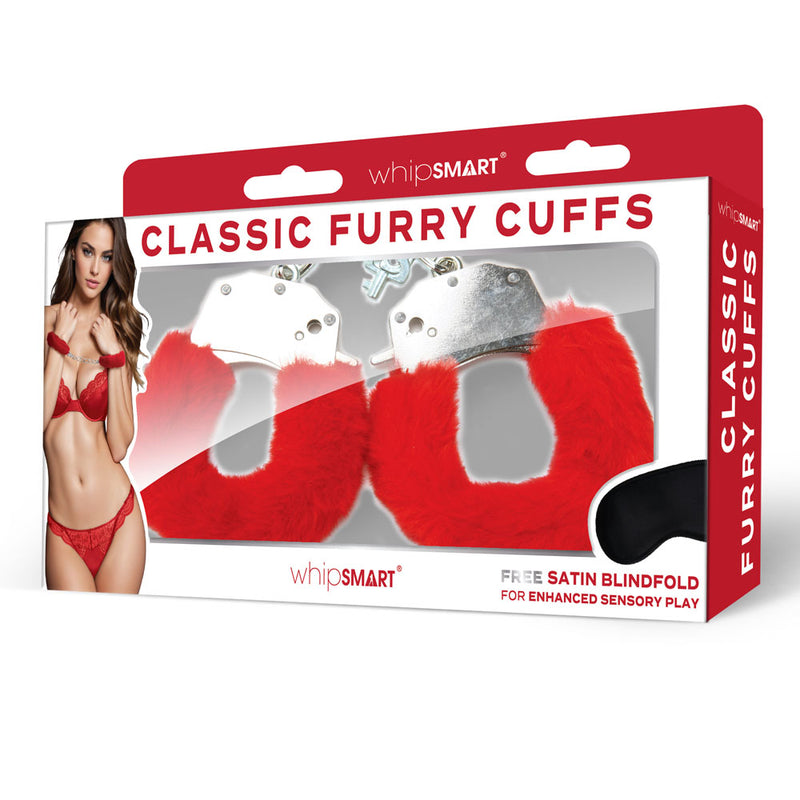 WhipSmart Classic Furry Cuffs - Hot Pink