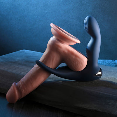 Zero Tolerance BY ALL MEANS - Blue 13.4 cm USB Rechargeable Prostate Massager with Cock Ring