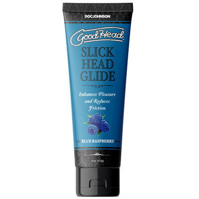 GoodHead Slick Head Glide - Blue Raspberry - Blue Raspberry Flavoured Lubricant - 120 ml Tube