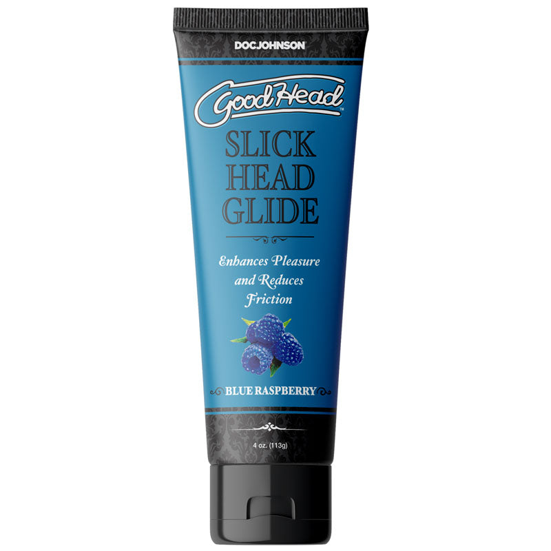 GoodHead Slick Head Glide - Blue Raspberry - Blue Raspberry Flavoured Lubricant - 120 ml Tube