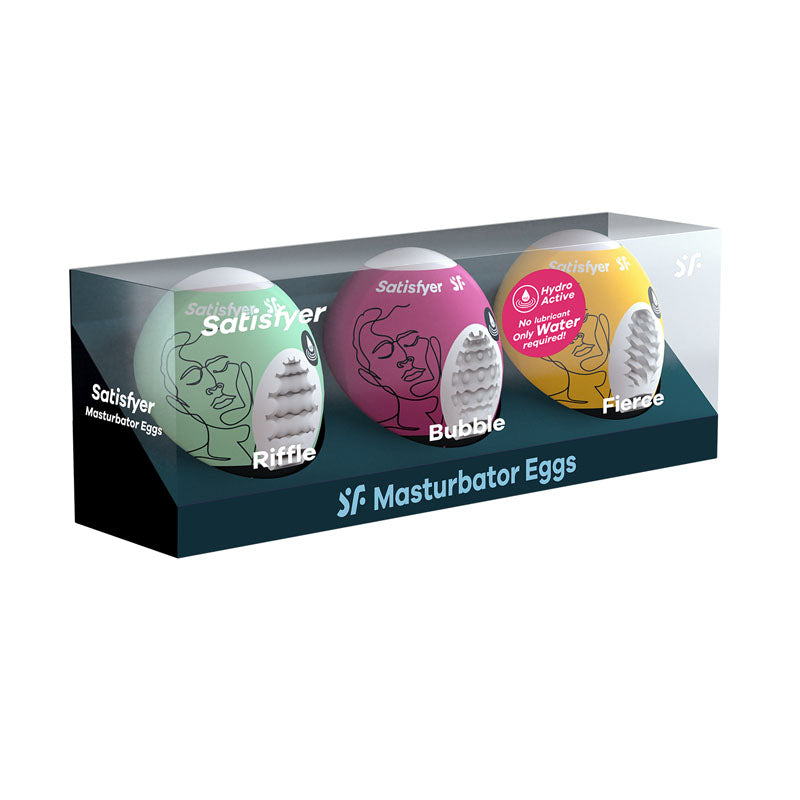 Satisfyer Masturbator Eggs - Mixed 3 Pack 