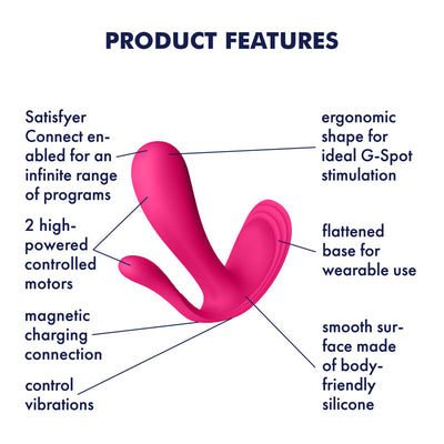 Satisfyer Top Secret + - Pink Wearable Vibrator with App Control