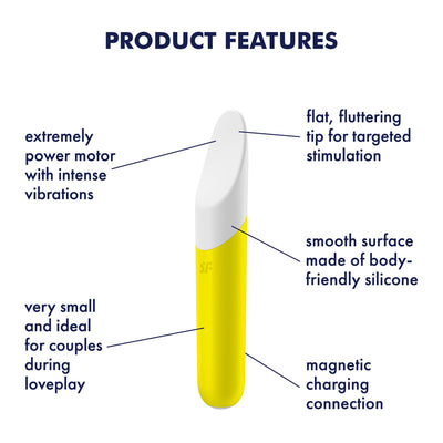 Satisfyer Ultra Power Bullet 7 - Yellow USB Rechargeable Bullet