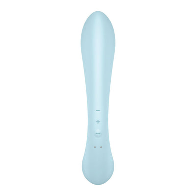 Satisfyer Triple Oh - Light Blue USB Rechargeable Rabbit Vibrator