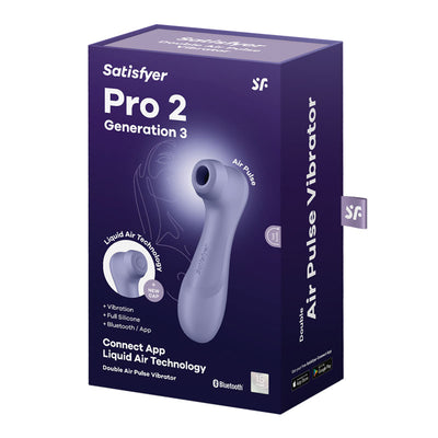 Satisfyer Pro 2 Generation 3 with App Control - Lilac Touch-Free USB-Rechargeable Clitoral Stimulator