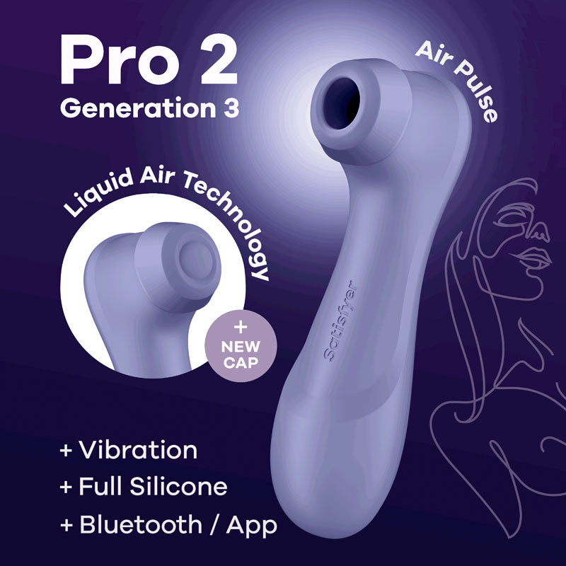 Satisfyer Pro 2 Generation 3 with App Control - Lilac Touch-Free USB-Rechargeable Clitoral Stimulator