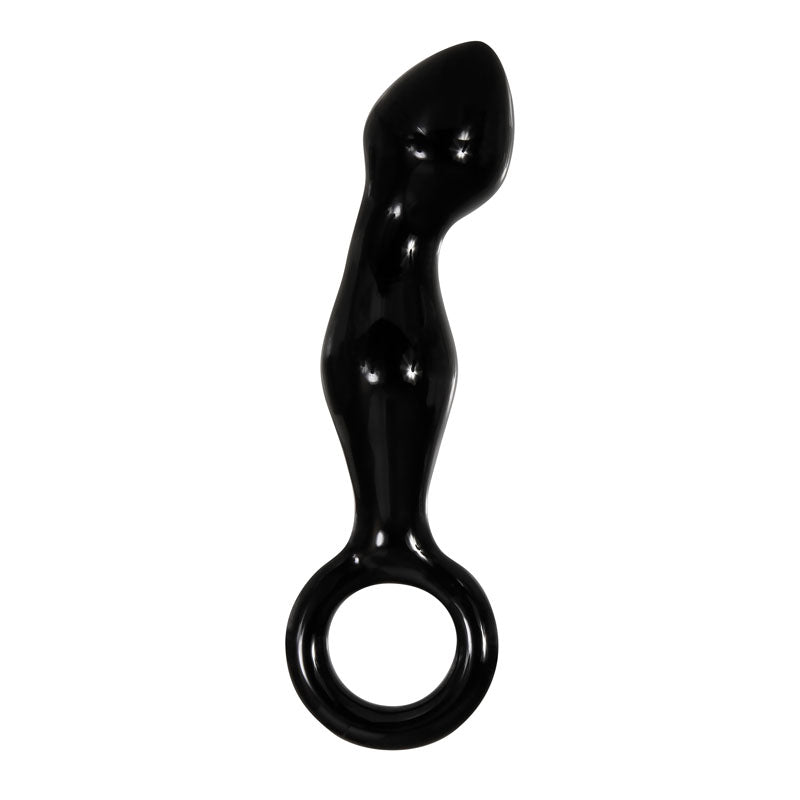 Adam & Eve ADAMS GLASS PROSTATE MASSAGER - Black Glass 16.6 cm Prostate Massager