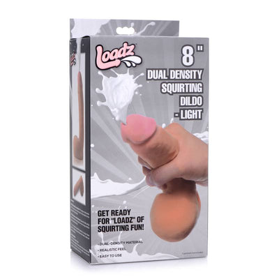 Loadz 8'' Dual Density Squirting Dildo - Flesh 20.3 cm Squirting Dong