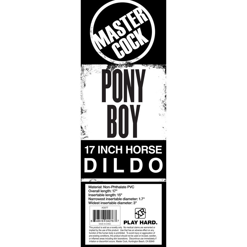 Master Cock Pony Boy - Black 43 cm (17&