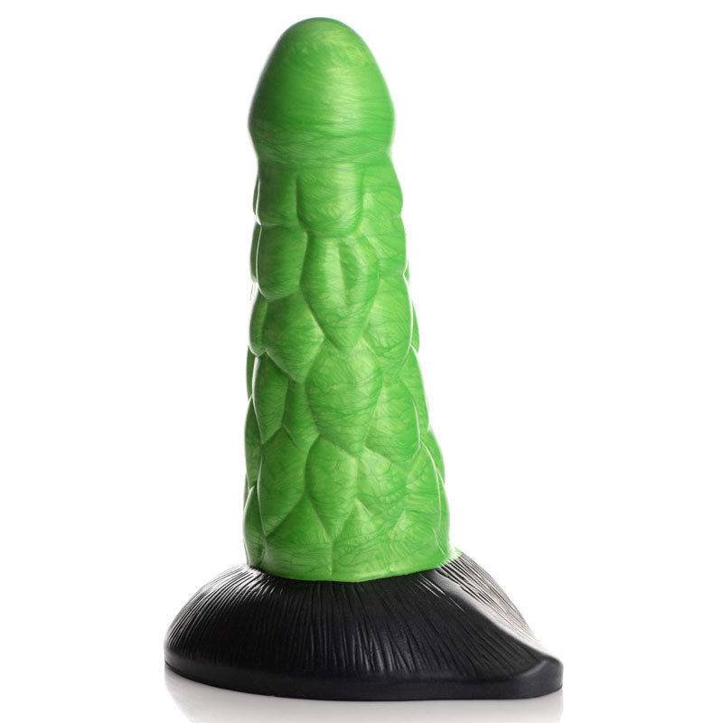 Creature Cocks Radioactive Reptile Thick Scaly Silicone Dildo - Green 19 cm Dildo