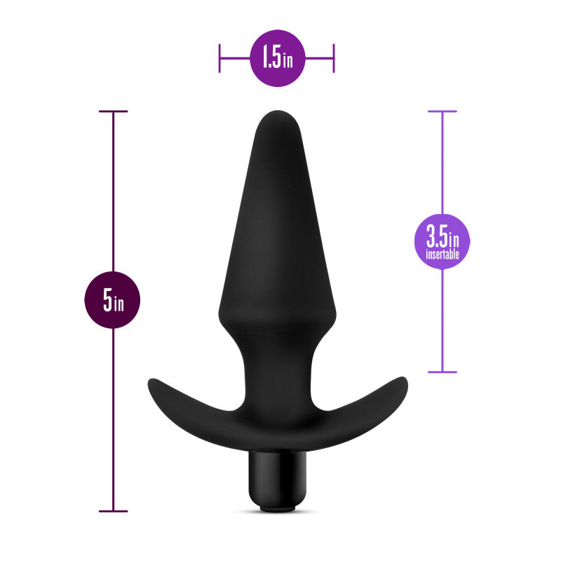 Anal Adventures Platinum Vibrating Plug - Black 12.7 cm (5&