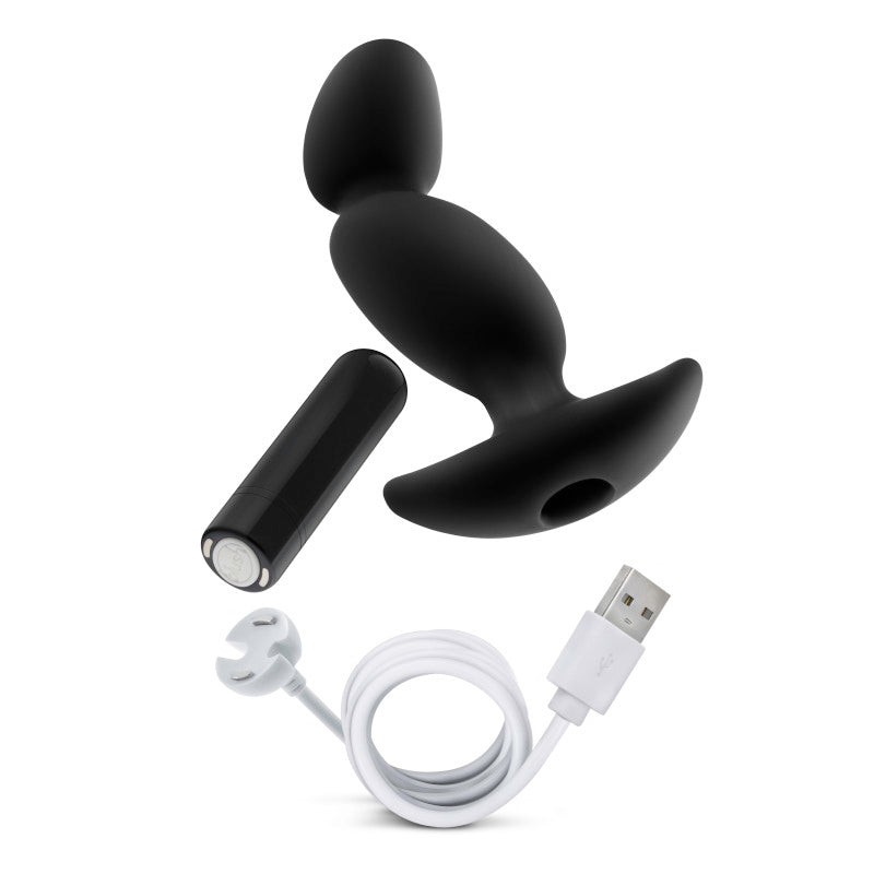 Anal Adventures Platinum Vibrating Prostate Massager 04 - Black 16.5 cm USB Rechargeable Prostate Massager