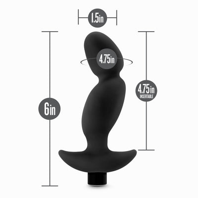 Anal Adventures Platinum Vibrating Prostate Massager 04 - Black 16.5 cm USB Rechargeable Prostate Massager