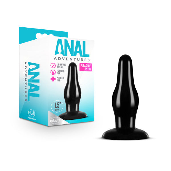 Anal Adventures Pleasure Plug - Black 10.8 cm (4.25&