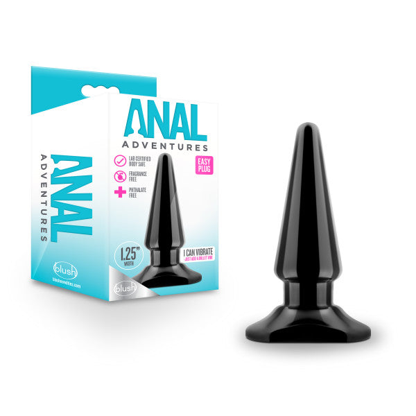 Anal Adventures Easy Plug - Black 10.1 cm (4&