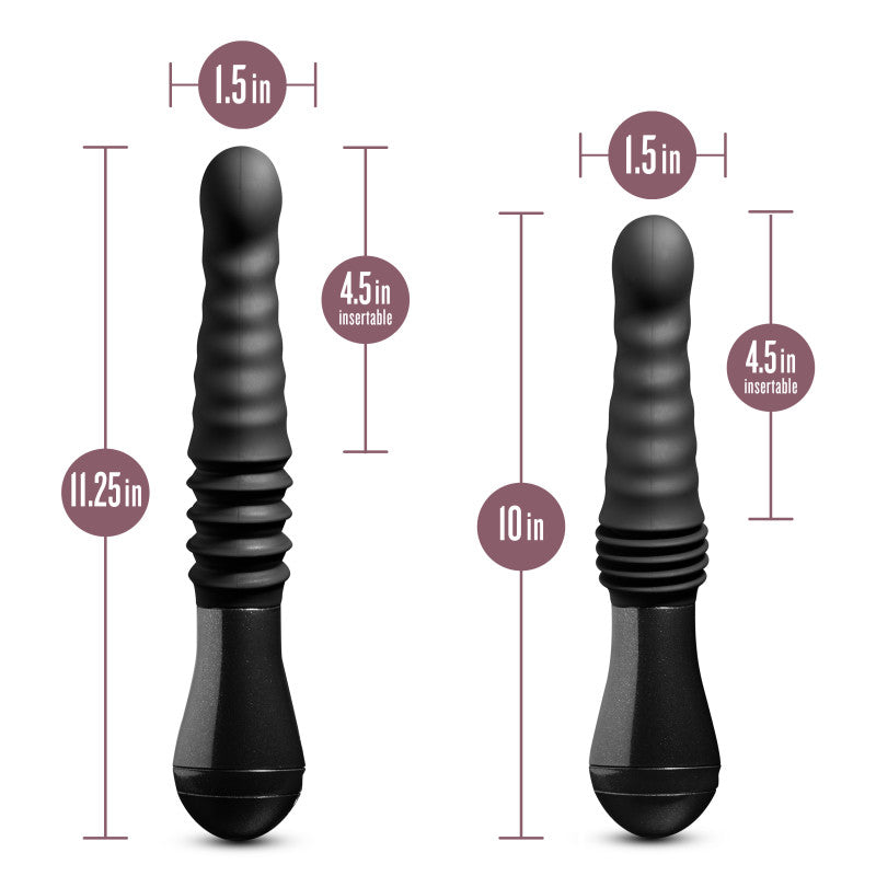 Temptasia Lazarus Thrusting Dildo - Black 25.4 cm USB Rechargeable Thrusting Dildo