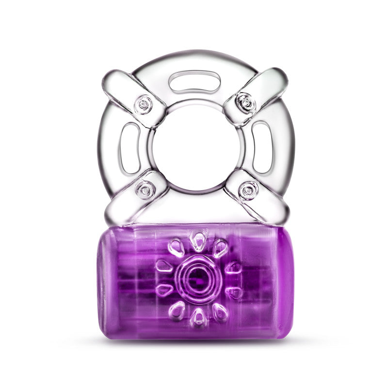 Play With Me Pleaser Rechargeable C-Ring - Purple - Purple USB Rechargeable Cock Ring