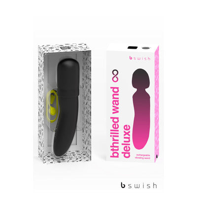 Bthrilled Premium - Noir               - Black 21 cm USB Rechargeable Massage Wand