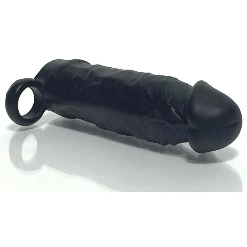 Boneyard Meaty Cock Extender Black - Black Penis Extender Sleeve