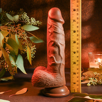 Evolved REALISTIC DILDO 8'' DARK - Brown 21 cm Dong